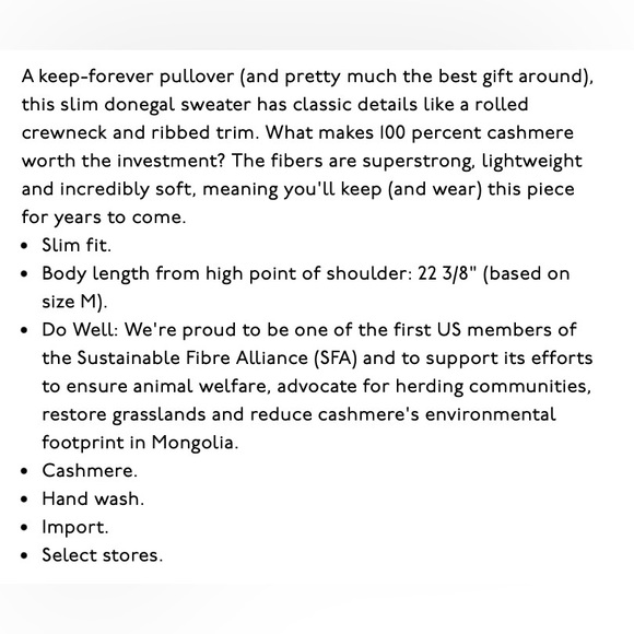 Donegal cashmere roll-trim sweater from Madewell - Picture 11 of 12